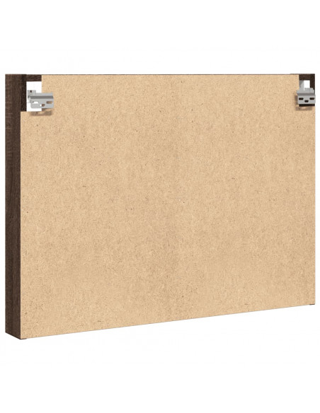Armadietto Vetrina Rovere Marrone 80x8,5x58cm Legno Multistrato