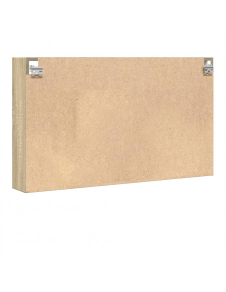 Armadietto Vetrina Rovere Sonoma 100x15x58 cm Legno Multistrato