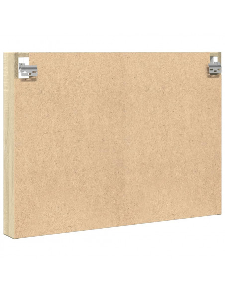 Armadietto Vetrina Rovere Sonoma 80x8,5x58 cm Legno Multistrato