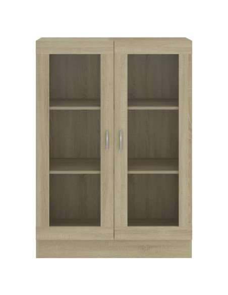 Armadietto Vetrina Rovere Sonoma 82,5x30,5x115 cm Multistrato