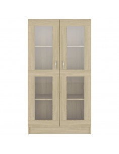 Armadietto Vetrina Rovere Sonoma 82,5x30,5x150 cm Multistrato