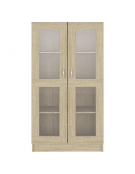 Armadietto Vetrina Rovere Sonoma 82,5x30,5x150 cm Multistrato