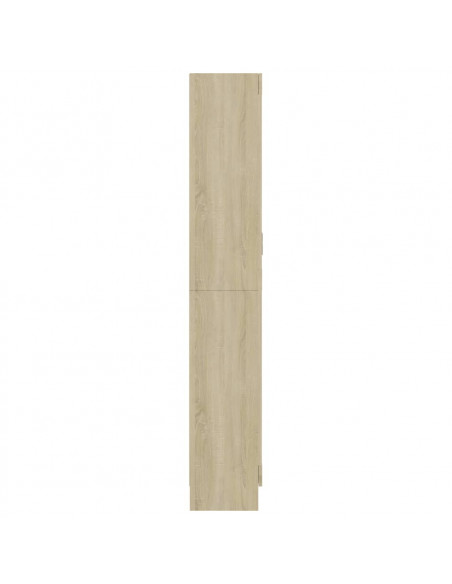 Armadietto Vetrina Rovere Sonoma 82,5x30,5x185,5 cm Multistrato