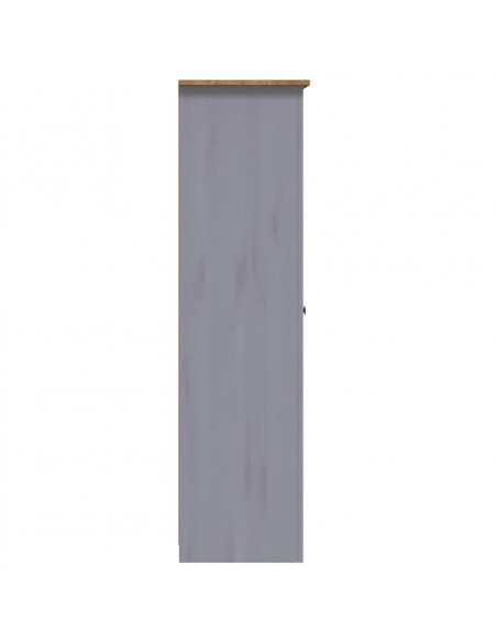 Armadio a 3 Ante Grigio 118x50x171,5cm in Pino Panama Range
