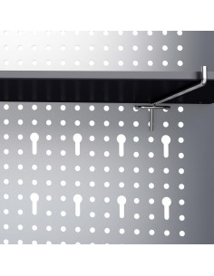 Armadio a Parete Stile Industriale in Metallo Grigio Nero