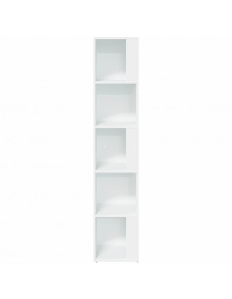 Armadio Angolare Bianco 33x33x164,5 cm in Truciolato