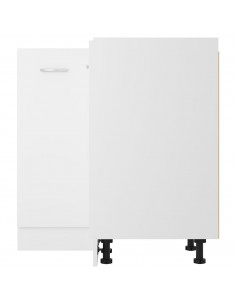 Armadio Angolare Bianco 75,5x75,5x80,5 cm in Legno Multistrato