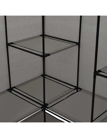 Armadio Angolare Grigio 130x87x169 cm