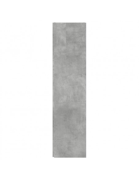 Armadio Angolare Grigio Cemento 33x33x132 cm in Truciolato