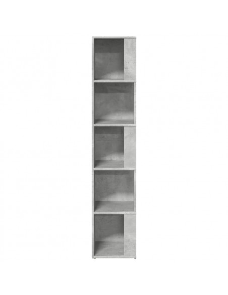 Armadio Angolare Grigio Cemento 33x33x164,5 cm in Truciolato