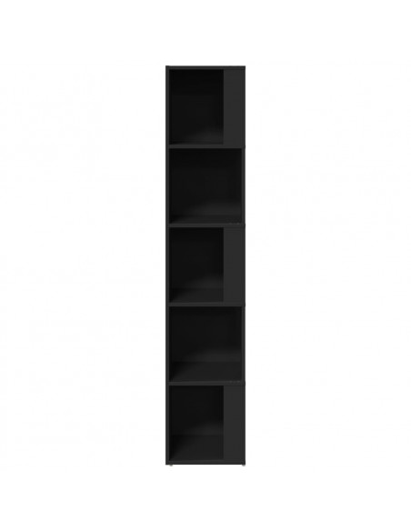 Armadio Angolare Nero 33x33x164,5 cm in Truciolato