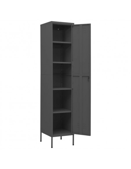 Armadio Antracite 35x46x180 cm in Acciaio