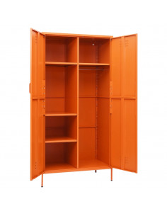 Armadio Arancione 90x50x180 cm in Acciaio