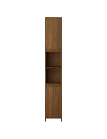 Armadio Bagno Rovere Marrone 30x30x183,5cm Legno Ingegnerizzato