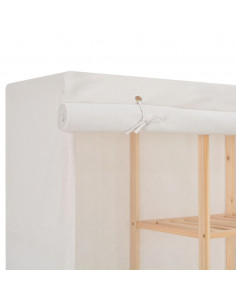 Armadio Bianco 173x40x170 cm in Tessuto