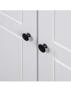 Armadio Bianco 80x50x171,5 cm Legno Massello Pino Panama Range