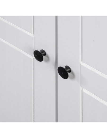 Armadio Bianco 80x50x171,5 cm Legno Massello Pino Panama Range