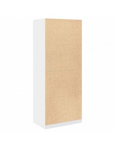 Armadio Bianco 80x50x200 cm in Legno Multistrato