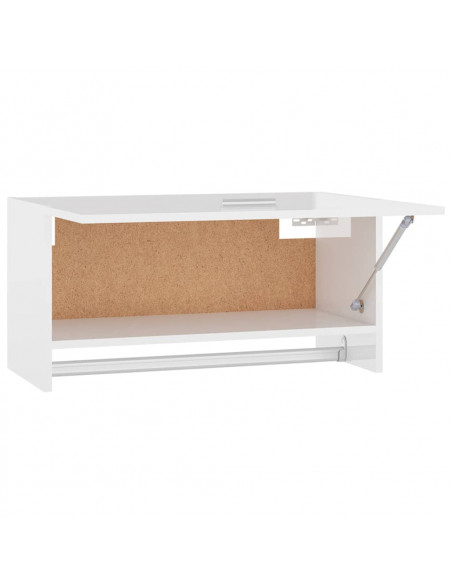 Armadio Bianco Lucido 70x32,5x35 cm in Legno Multistrato