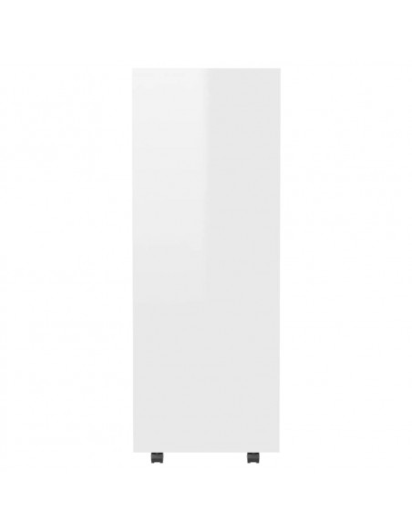 Armadio Bianco Lucido 80x40x110 cm in Legno Multistrato