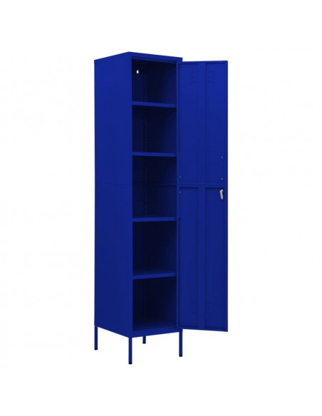 Armadio Blu Marino 35x46x180 cm in Acciaio