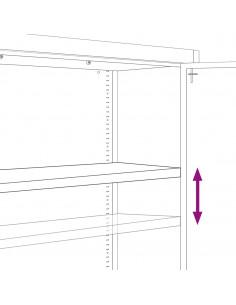 Armadio Classificatore Antracite 90x40x180 cm in Acciaio