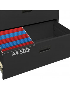 Armadio Classificatore Antracite 90x46x134 cm in Acciaio