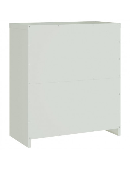Armadio Classificatore Grigio Chiaro 79x40x90 cm in Acciaio