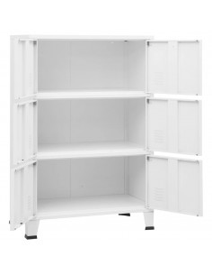 Armadio Classificatore Industriale Bianco 75x40x115 cm Metallo