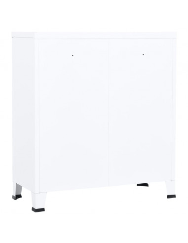 Armadio Classificatore Industriale Bianco 90x40x100 cm Acciaio