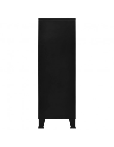 Armadio Classificatore Industriale Nero 75x40x120 cm in Acciaio