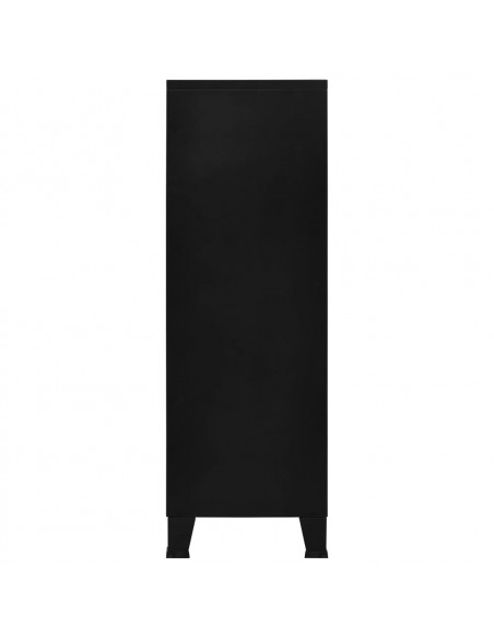 Armadio Classificatore Industriale Nero 75x40x120 cm in Acciaio