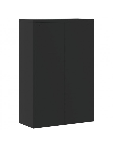 Armadio Classificatore Nero 90x40x140 cm in Acciaio