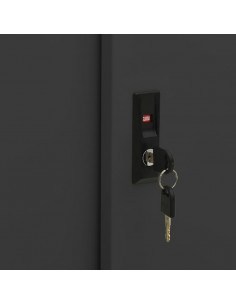 Armadio con Anta Scorrevole e Fioriera Antracite in Acciaio