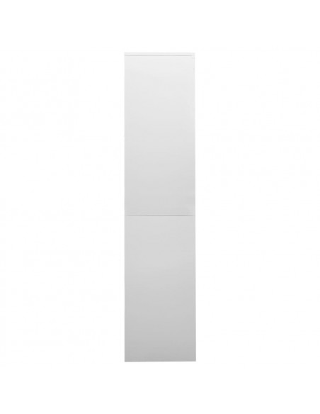 Armadio con Anta Scorrevole Grigio Chiaro 90x40x180 cm Acciaio