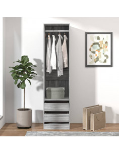 Armadio con Cassetti Grigio Sonoma 50x50x200 Legno Multistrato