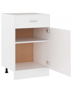 Armadio con Cassetto Bianco 50x46x81,5 cm in Legno Multistrato