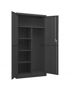 Armadio con Ripiani Antracite 90x40x180 cm in Acciaio