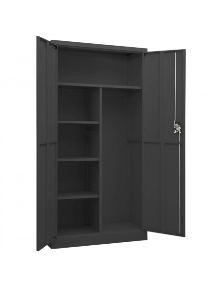 Armadio con Ripiani Antracite 90x40x180 cm in Acciaio