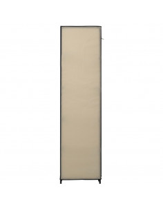 Armadio con Scomparti e Aste Crema 150x45x176 cm in Tessuto