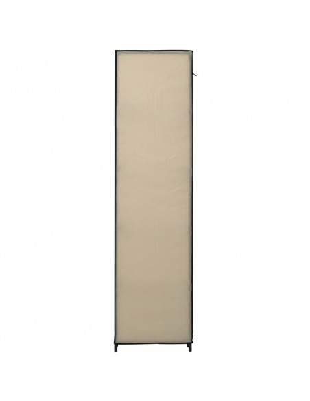 Armadio con Scomparti e Aste Crema 150x45x176 cm in Tessuto