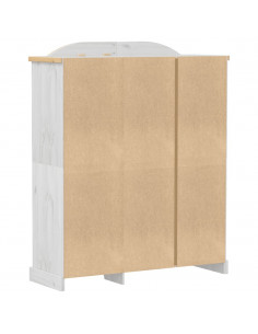 Armadio Corona Bianco 151,5x52x186 cm in Legno Massello di Pino