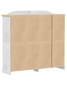 Armadio Corona Bianco 194x52x186 cm in Legno Massello di Pino