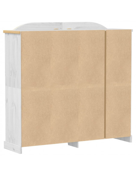 Armadio Corona Bianco 194x52x186 cm in Legno Massello di Pino