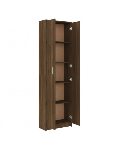 Armadio Corridoio Rovere Marrone 55x25x189 cm Legno Multistrato