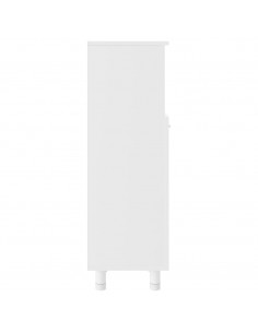 Armadio da Bagno Bianco 30x30x95 cm in Legno Multistrato