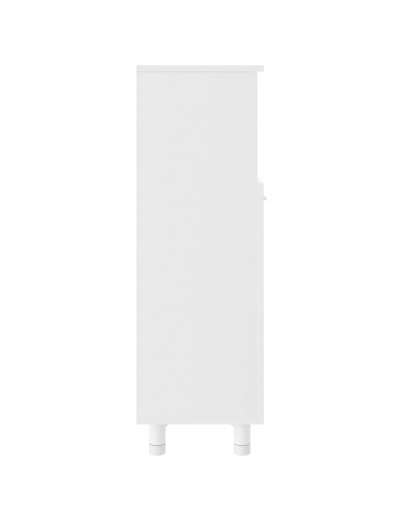 Armadio da Bagno Bianco 30x30x95 cm in Legno Multistrato