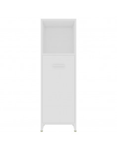 Armadio da Bagno Bianco 30x30x95 cm in Legno Multistrato