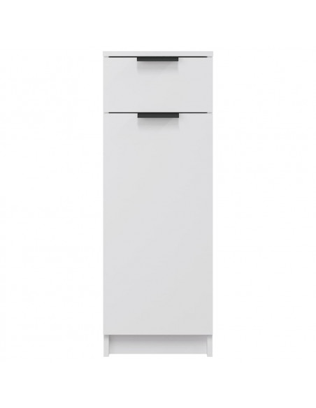 Armadio da Bagno Bianco 32x34x90 cm in Legno Multistrato