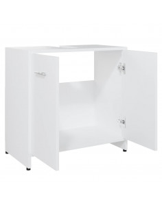 Armadio da Bagno Bianco 60x33x61 cm in Legno Multistrato